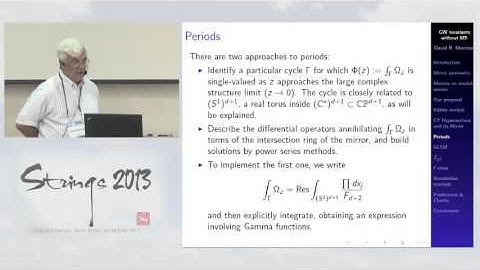 David Morrison - Gromov-Witten invariants without mirror symmetry