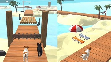 Dog Run 🦮🐕‍🦺 Fun Race 3D Gameplay new update All levels -18 Android games