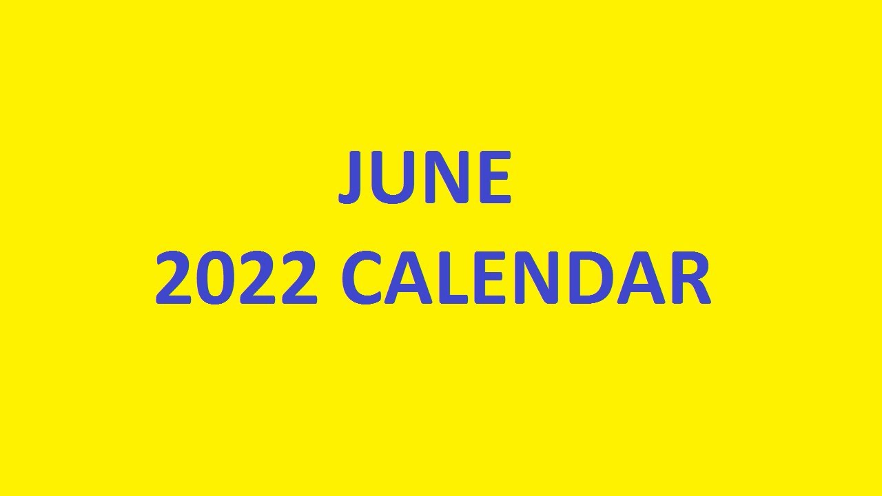 June 2022 Calendar With Holidays, Festivals, Observances | June Monthly Calendar | Calendarbuzz