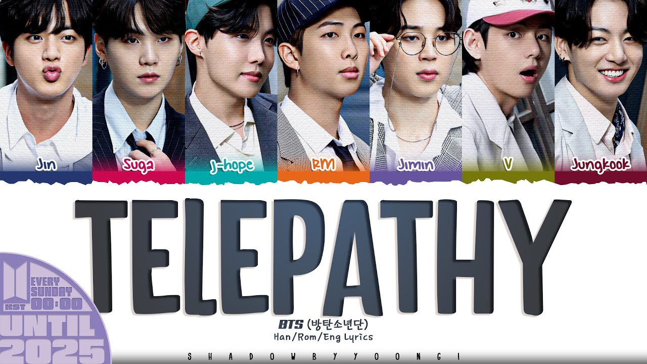 BTS (방탄소년단) 'Telepathy' Lyrics [Color Coded Han_Rom_Eng] | UNTIL 2025 ...