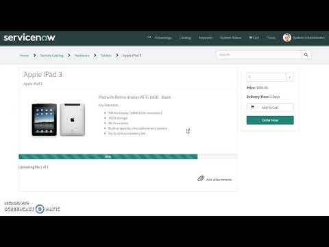 Service Portal - Attachment Upload Progress Bar