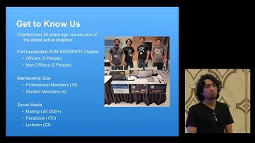 ACM SIGGRAPH Chapters Fast Forward - Fort Lauderdale (SIGGRAPH 2015 )