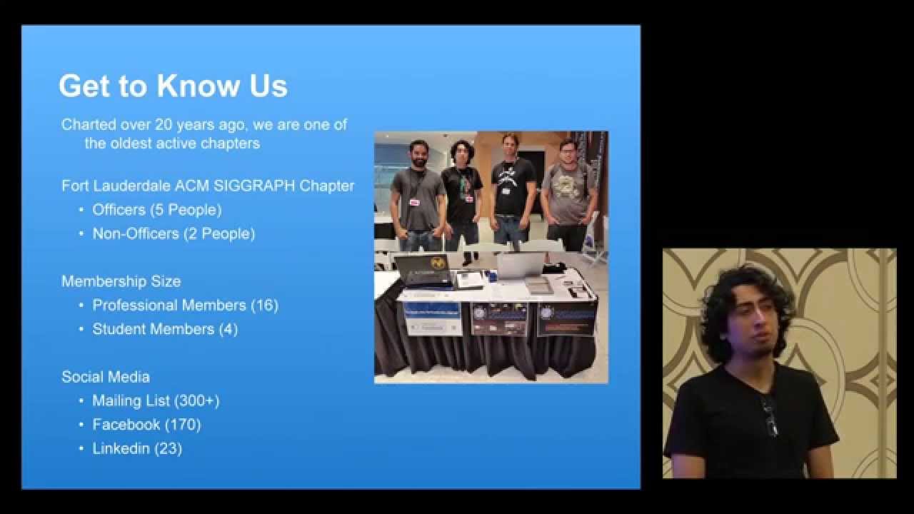 ACM SIGGRAPH Chapters Fast Forward - Fort Lauderdale (SIGGRAPH 2015 )
