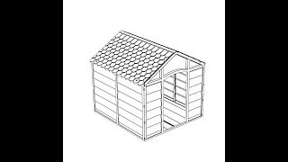 Starplast Large Outdoor Plastic Dog Kennel Shelter Winter House Durable  Mocha 7290013856050