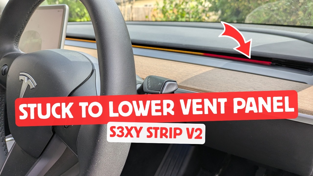 Tesla S3XY STRIP V2: Moving It to the Bottom of the Dash for