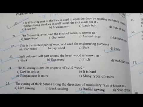 ITI CARPENTER 2017 SEMESTER 1 EXAM PAPER PART 5