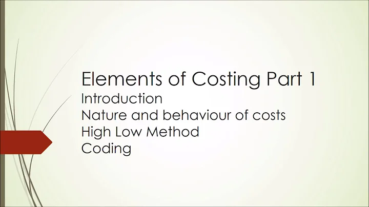 AAT Level 2 Elments of Costing Part 1