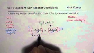 Create Equivalent Equation and Silve with Rational Coefficients