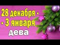 ДЕВА ✨ неделя с 28 декабря по 3 января. Таро прогноз гороскоп