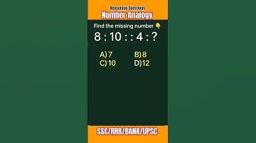 Reasoning Questions || Number Analogy || 🤔 #shorts #reasoning #groupd #upsc #maths #ntpc