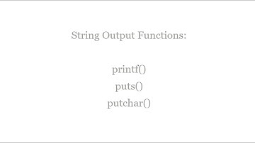 String Output Functions in C Programming Language || printf(), puts() and putchar() Functions in C