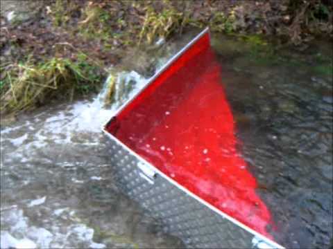 Die mobile Staustelle Biber Modell XL mit einer Staubreite von 2,5 m im