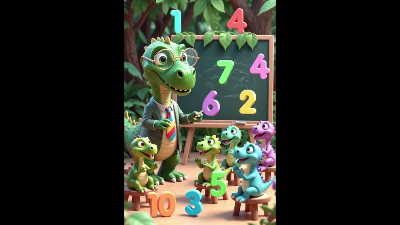 Learn to Count Backwards 10-1 | Dinosaur Number Song for Kids 🦖