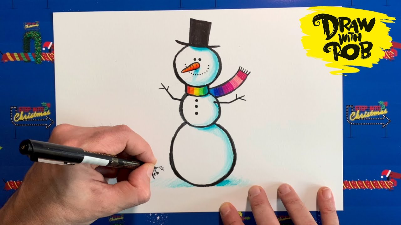 Drawwithrob 63 Snowman Youtube