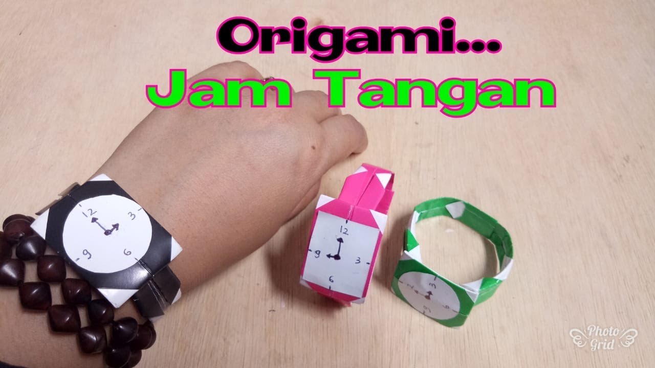 cara membuat origami jam tangan YouTube