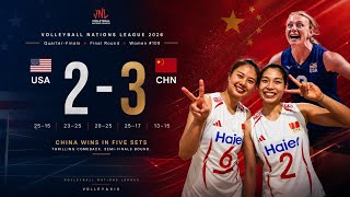 China vs USA 3-2 Full Match Explained 🇨🇳 Epic Comeback Sends China to VNL 2026 Semi-Finals! #vnl2026