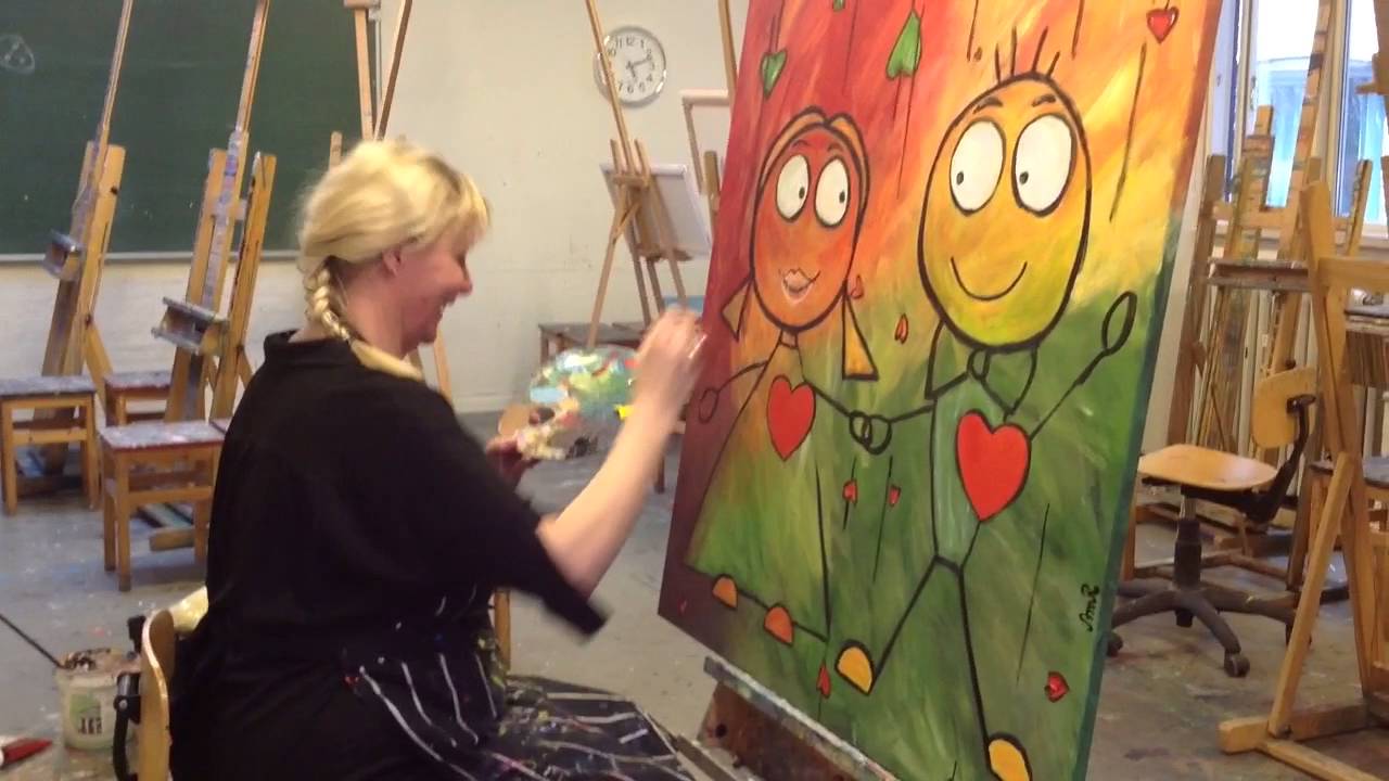 Kunst med natalia quattromani akryl maleri 2016 youtube Stort akrylmaleri