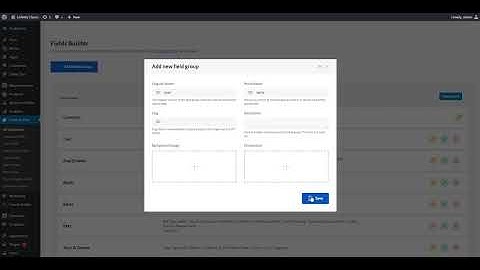 Drag & Drop Field Builder - Add Field Group - Lisfinity