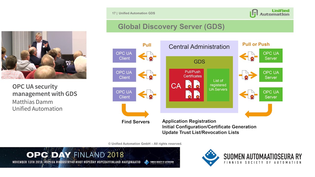 OPC UA security management with GDS - YouTube