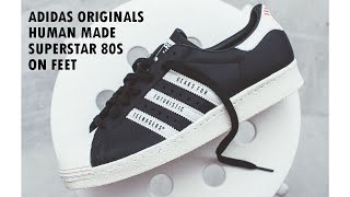 Adidas Originals x Human Made Superstar 80s On Feet