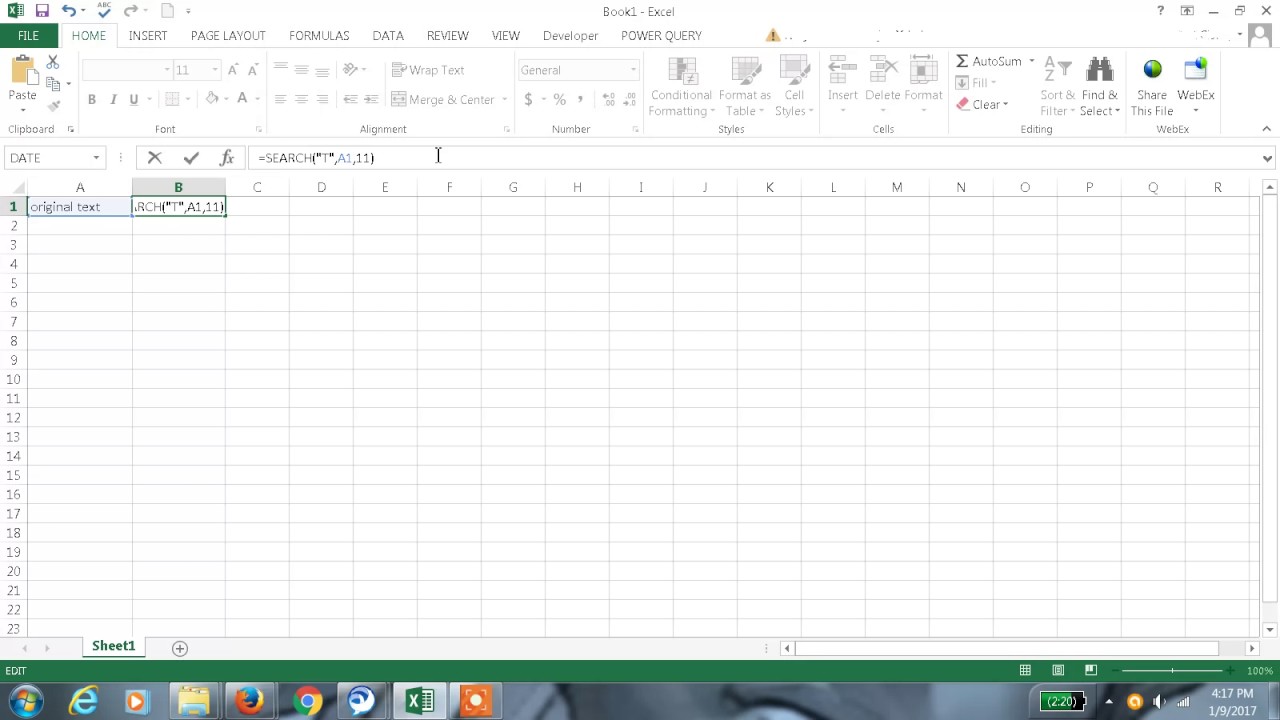 Excel 2013 Tutorial# 19 Search Function in excel - YouTube