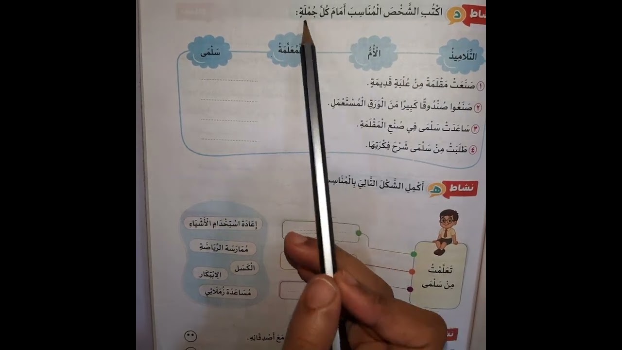 حل تدريبات (صندوق الابتكار )+حل القراءة المتحررة 