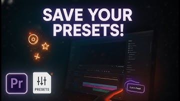 How To CREATE and SAVE Presets in Premiere Pro (Super Easy Tutorial!)