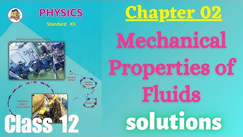 Mechanical Properties of Fluids class 12 physics chapter 2 Exercise solutions