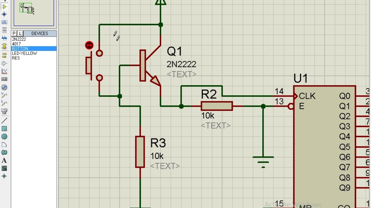 ONE ON OFF BUTTON with DC 4017 - YouTube