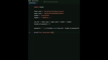 Password generator using python get unhackable password #short #shortsvideos