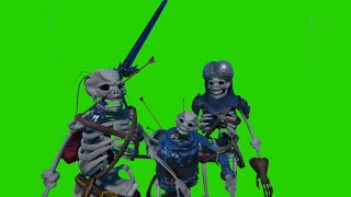 Skeleton Warriors Attacking with Swords FREE Greenscreen ◈ Fantasy VFX