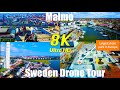 Malmo, Sweden in 8K UHD tour with Drone