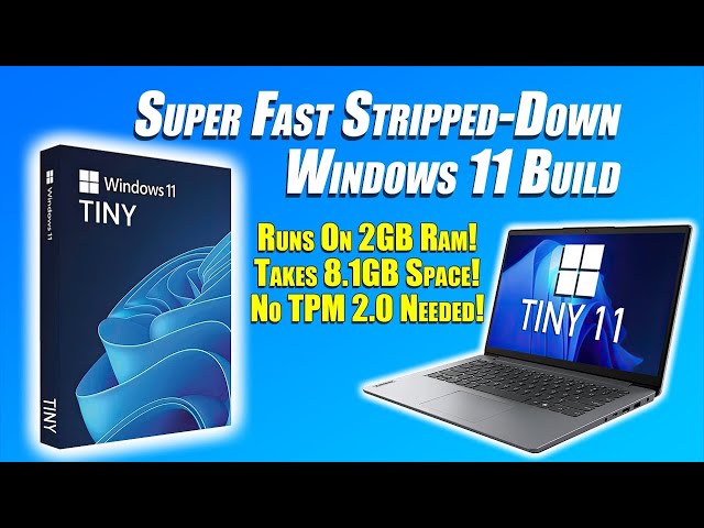 Etaprime on X: Tiny 11 Is A Super Fast Stripped Down Version Of Windows 11,  Needs On Only 2GB Ram! #tiny11 #Windows11    / X