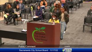 November 17, 2022 Board of Education Meeting