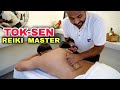 Reiki Master TOK-SEN Head Massage with Spine Facia crack by Indian Barber  ASMR