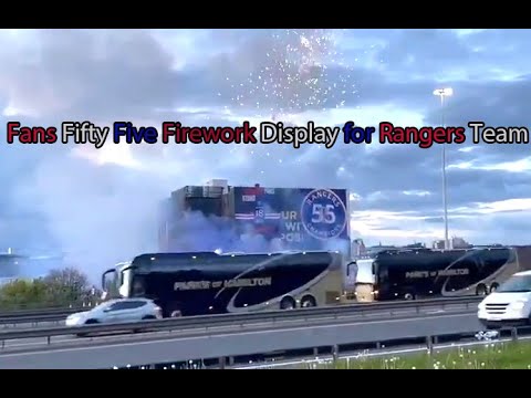 Rangers Fans 55 Fireworks for Team Coaches on M8 Motorway