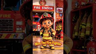 Milo Fire Rescue! 🚒🔥 | Firefighter for Kids | Learn Fire Safety #shortsforkids  #shorts