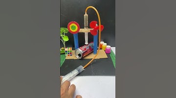 Hydraulic pressure machine project #hydraulic #science #experiment #project #dcmotor #shorts #tech