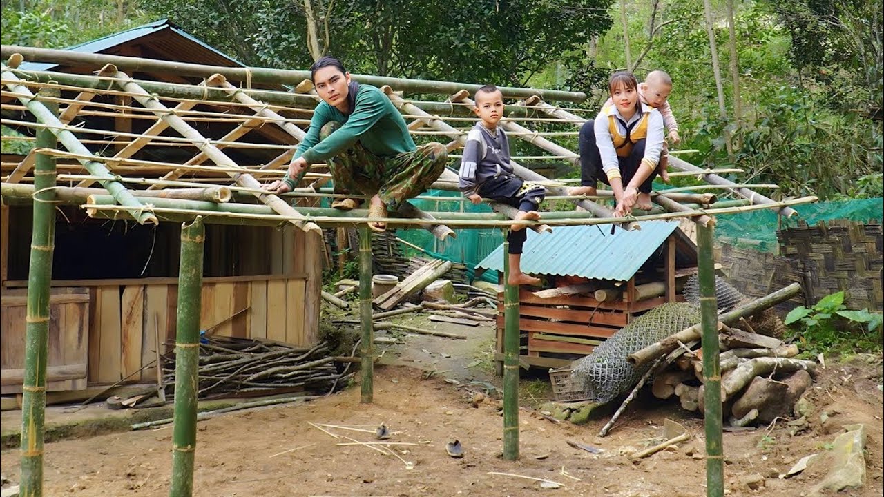 Build a bamboo kitchen, harvest wild bamboo shoots and ripe bananas to sell..alone survival