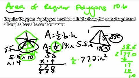 10.6 Area of Regular Polygons