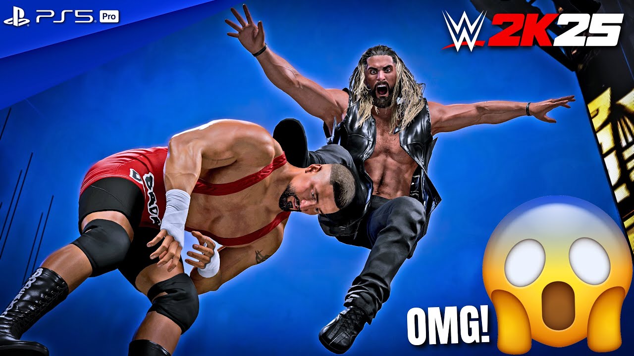 WWE 2K25 - Bron Breakker vs. Seth Rollins - Full Match at Night Of Champions | PS5 Pro [4K60]