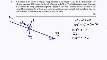 M1 Jan 2013 Q4 Friction on an Inclined Plane