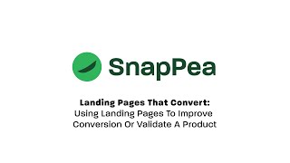Using Landing Pages To Improve Conversion Or Validate A Product
