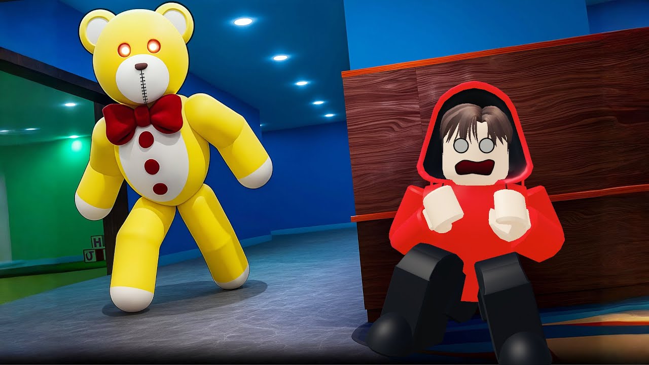 Yuta, Mio Dan Baby Celine Dikejar Boneka Teddy Di Daycare || ROBLOX