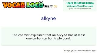 Alkyne – English Pronunciation, Definition, Synonyms, Antonyms, Example Sentence