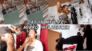 DAY IN MY LIFE: micro influencer edition // lash ambassador, photoshoots & college | AngelSarah