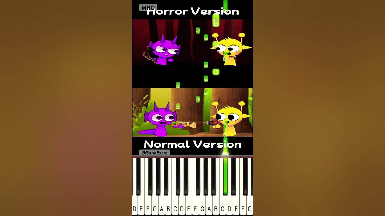 Sprunki Red Light Greeb Light - Simon x Durple @sonaextra - Piano Tutorial