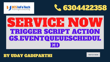 Scheduled Events(eventQueueScheduled) in ServiceNow explained in detail by Uday Gadiparthi