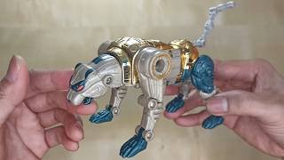 How to Transform a 1998 Beast Wars Transmetals Cheetor with tail using Apelinq weapon
