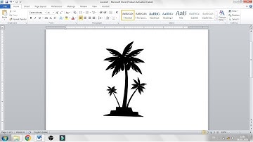 How to draw/make  a coconut tree in MS Word